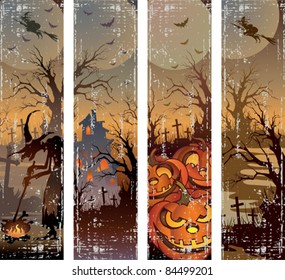 Set of  halloween banners