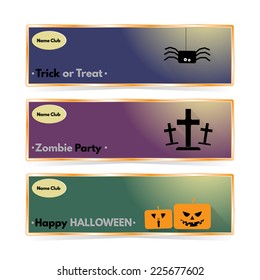 Set of Halloween banners. Made in vector