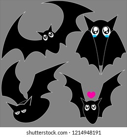 Set of Halloween bats.