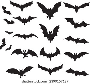 Set of halloween bats, halloween event	