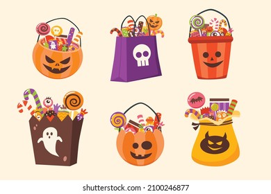 Set Of Halloween Candy Bag