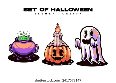 Establecer diseño de elementos de carácter de Halloween