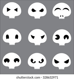 set of Halloween character ghost design
