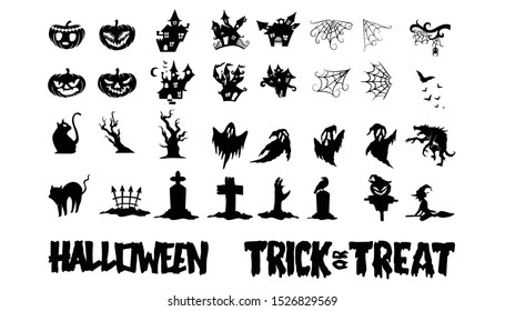 Set of Halloween Character Vector