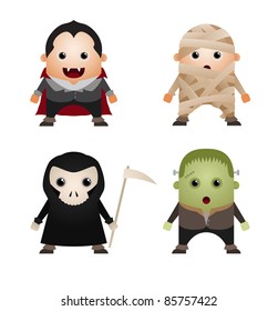 Set of Halloween Characters