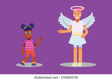 Set of Halloween characters sad. This character illustration can use as a sticker also.