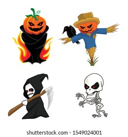Set of Halloween characters, very suitable for party decoration and sticker