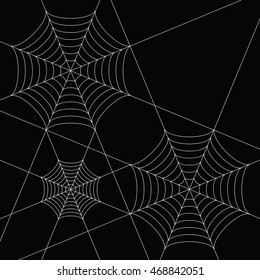 Set of Halloween Cobweb of Spider, Vector illustration