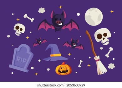 Set of Halloween Design Element