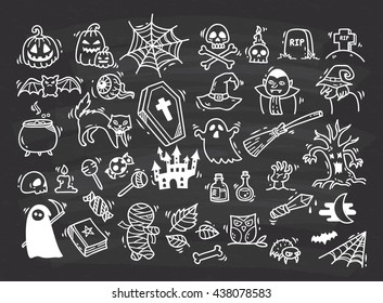 Set Of Halloween Doodle