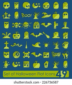 Set of halloween flat icons