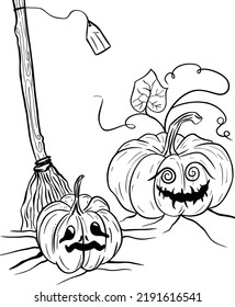 Set Of Halloween Graphics (pumpkin)