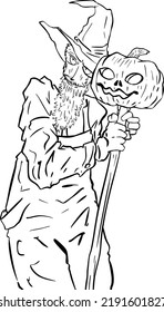Juego De Gráficos De Halloween (Hombre De Calabaza)