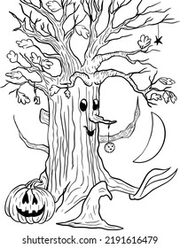 Juego de gráficos de Halloween (el árbol)