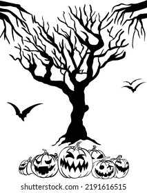 Set Of Halloween Graphics (the tree)