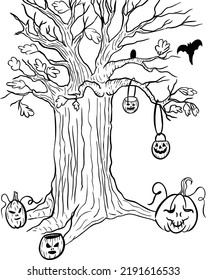 Set Of Halloween Graphics (the tree)