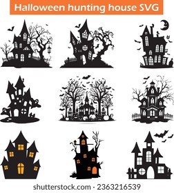 Casa de caza de Halloween Vector SVG