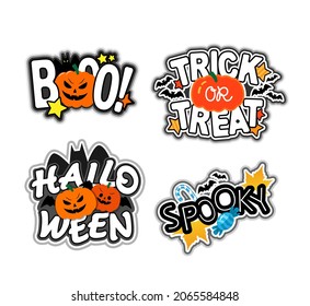 Set of Halloween icon. EPS 10