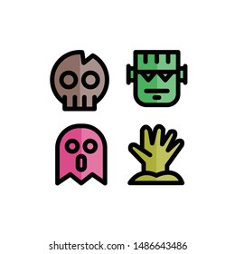 Set of Halloween Icon , Vector illustration