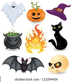 Set Of Halloween Icons.