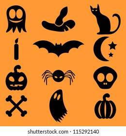 Set of Halloween icons