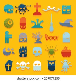 Set of halloween icons