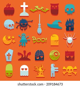 Set of halloween icons