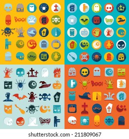 Set of halloween icons