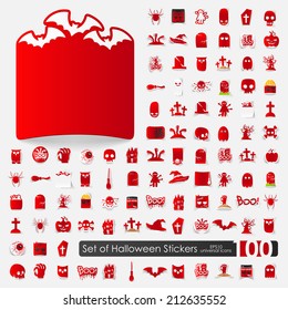 Set of halloween icons
