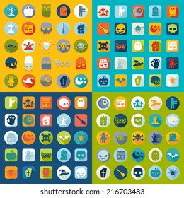 Set of halloween icons