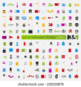 Set of halloween icons