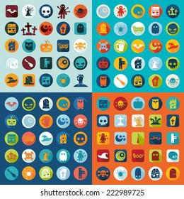 Set of halloween icons