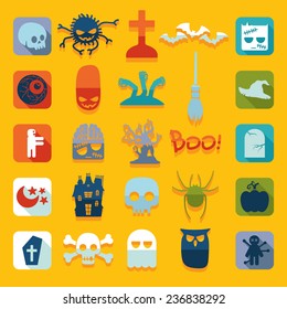 Set of halloween icons