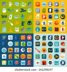 Set of halloween icons