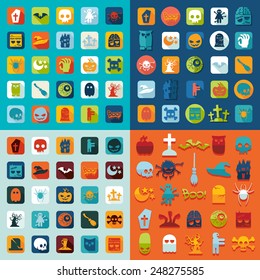 Set of halloween icons