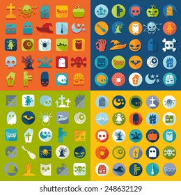 Set of halloween icons