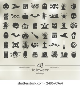 Set of halloween icons