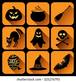 set of Halloween icons