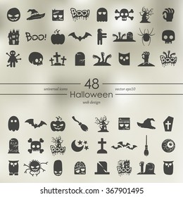 Set of halloween icons