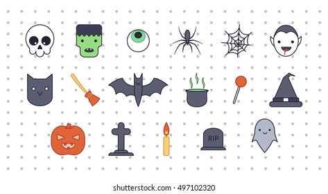 Set of Halloween Icons