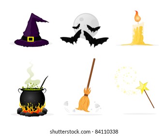 Set of Halloween Icons.