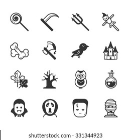 Set of halloween icons , eps10 vector format