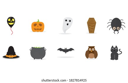 Set of halloween icons. Halloween holiday - Vector