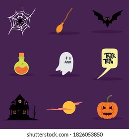 Set of halloween icons. Halloween season - VEctor