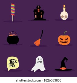 Set of halloween icons. Halloween season - VEctor
