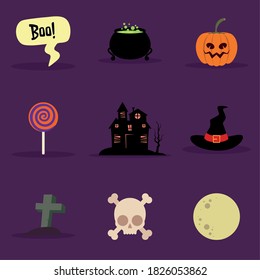 Set of halloween icons. Halloween season - VEctor