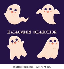 set of halloween icons template design