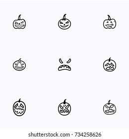 Set of halloween icons vector
