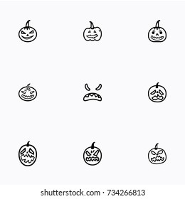 Set of halloween icons vector