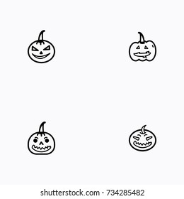 Set of halloween icons vector